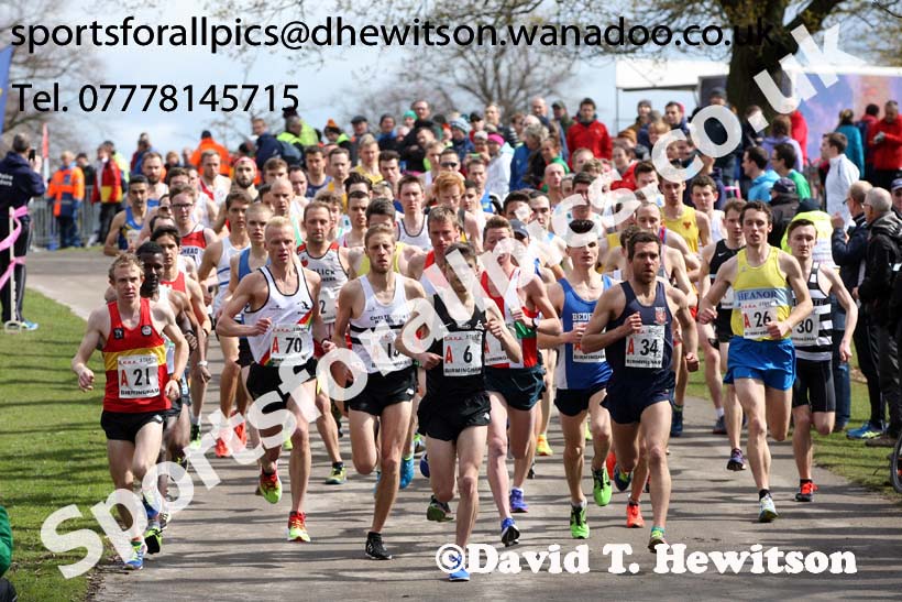Senior mens English National 12 Stage Road Relay, 2016 English National 12 and 6 Stage Road Relays, Sutton Coldfield, Birmingham. Photo: David T. Hewitson/Sports for All Pics